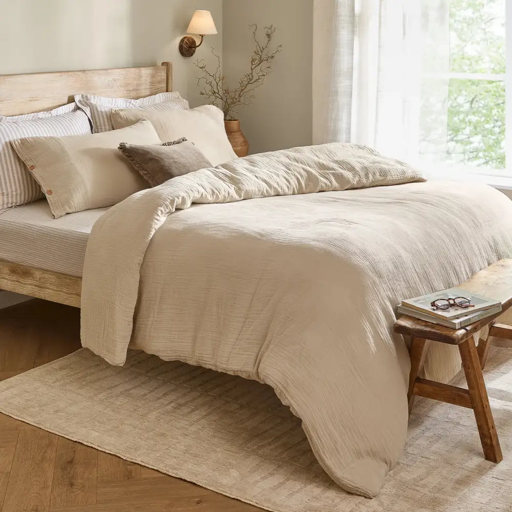 Contemporary Bedroom Printed Cotton Duvet Cover Set