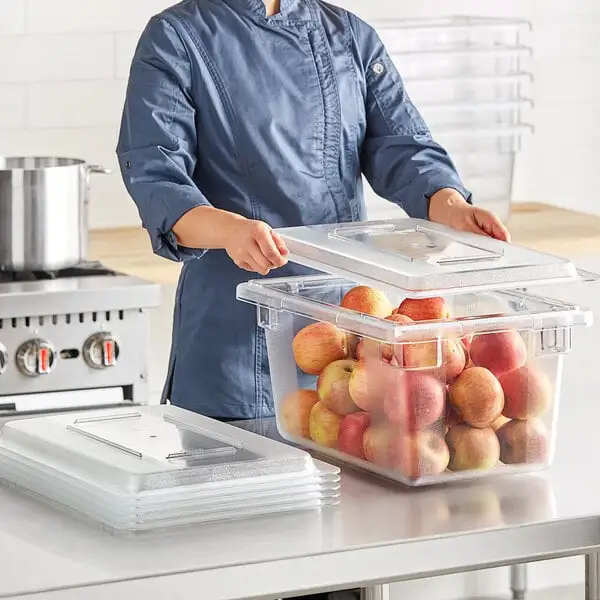 Space-Saving Polycarbonate Food Storage Box with Lid