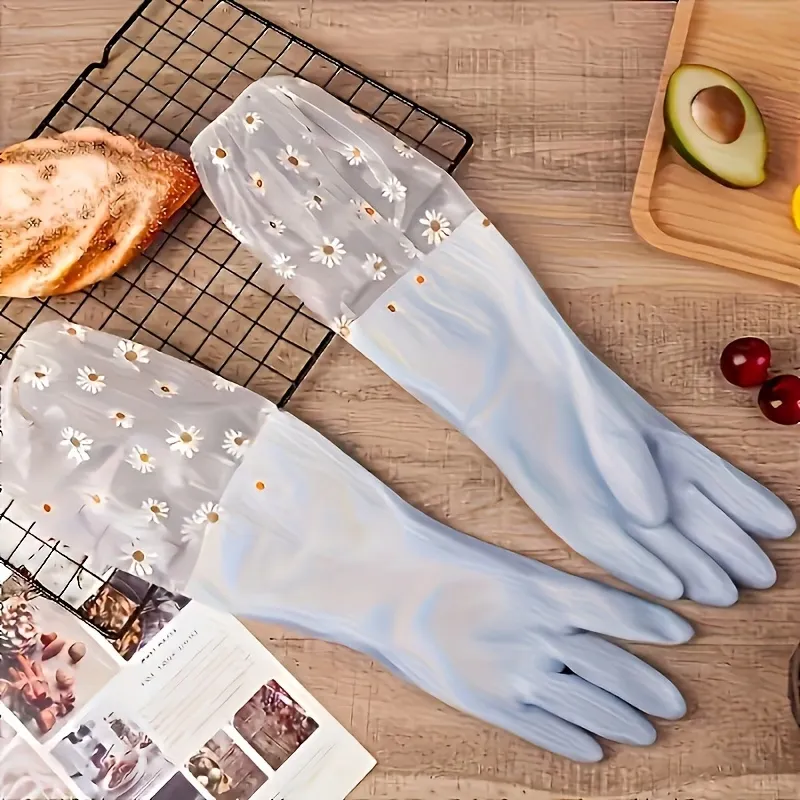 Daisy Print Dishwashing Gloves