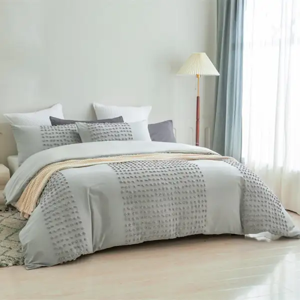 Tufted Cotton Quilt Cover Set