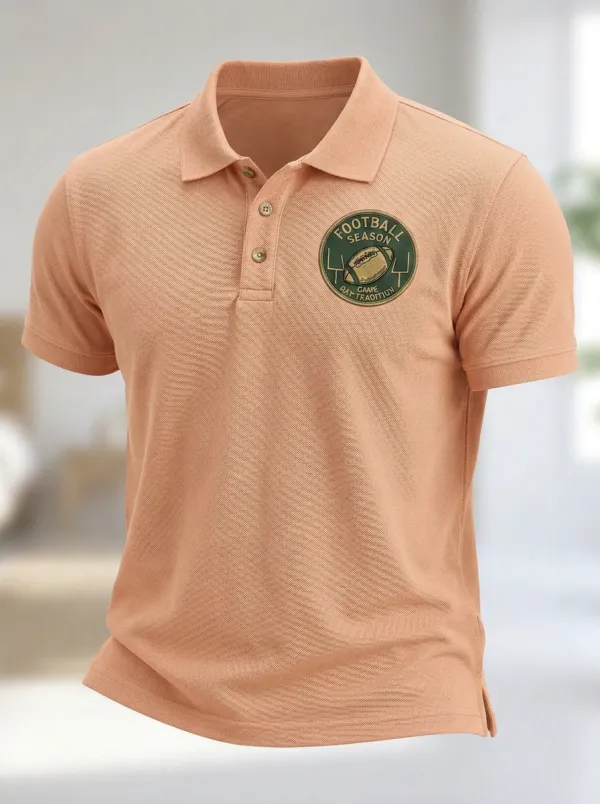 Football Inspired Casual Polo Shirt