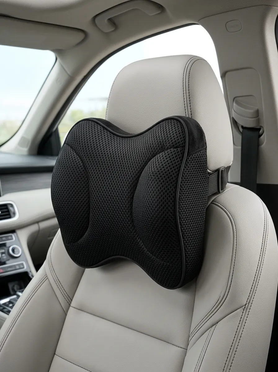 Ergonomic Mesh Automotive Neck Support Pillow