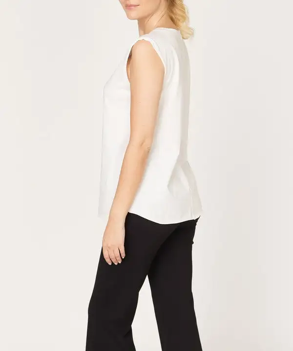 Crew Neck Sleeveless Tank Top