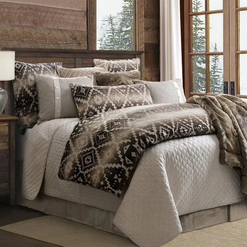 Jacquard Geometric Duvet Cover Set