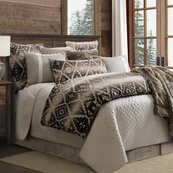 Jacquard Geometric Duvet Cover Set