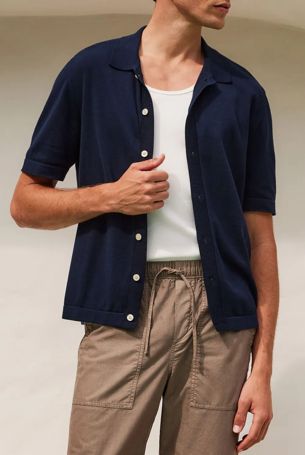 Knit SS Shirt- Winter white