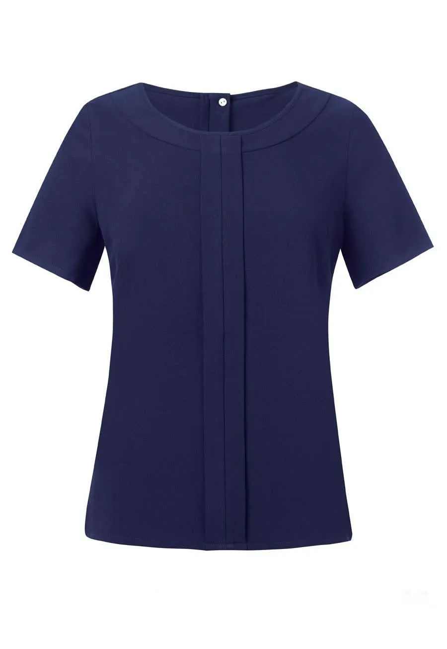 Women's Crepe De Chine Plain Tailored Fit Blouse