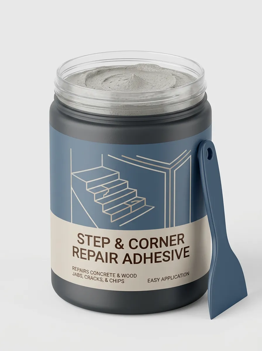 Classic Step-and-Corner Concrete Step Repair Adhesive