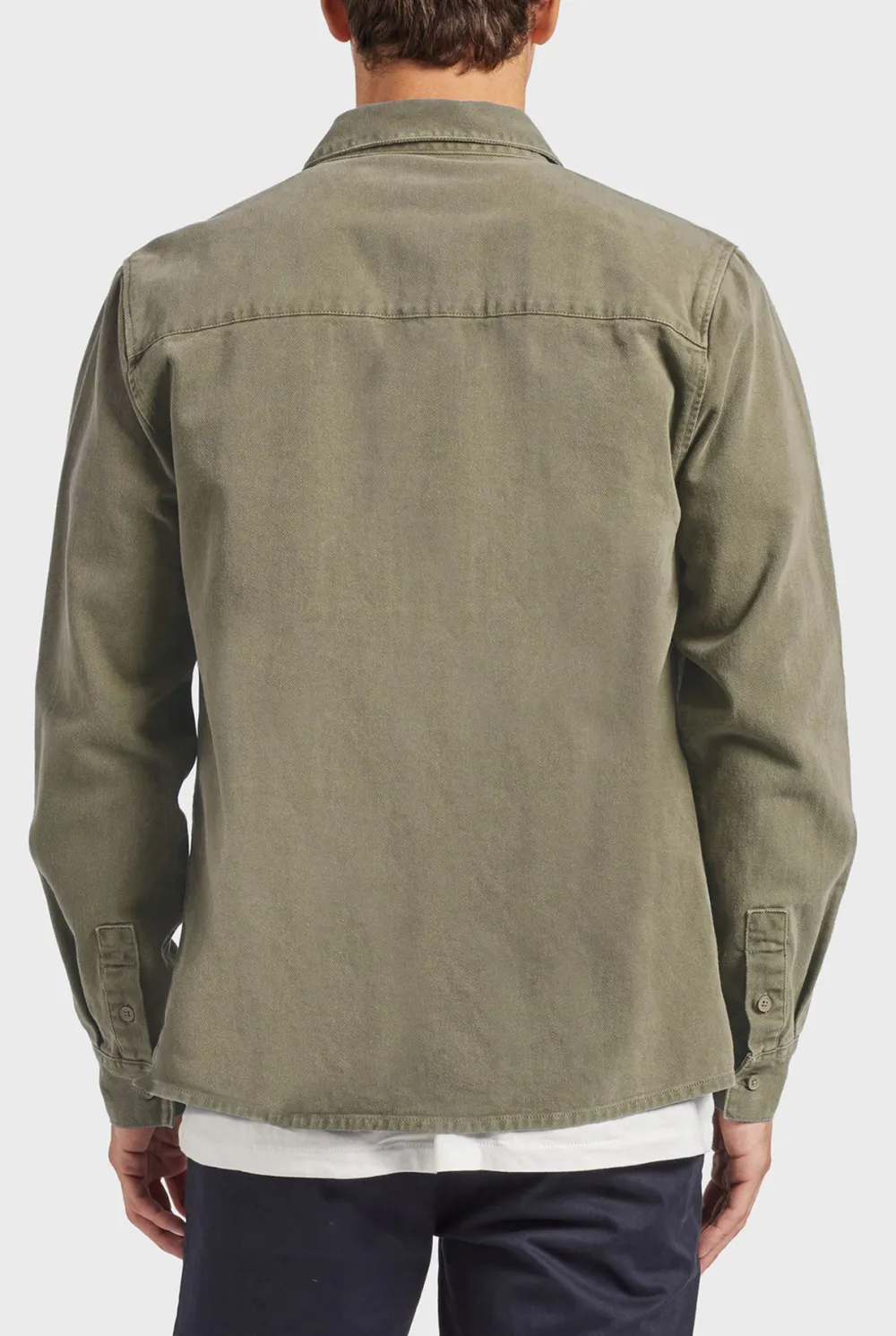 Casual Style Overshirt-Aloe beige