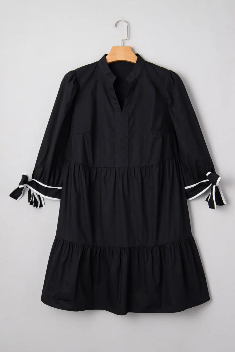 Comfort Fit V Neck Mini Dress