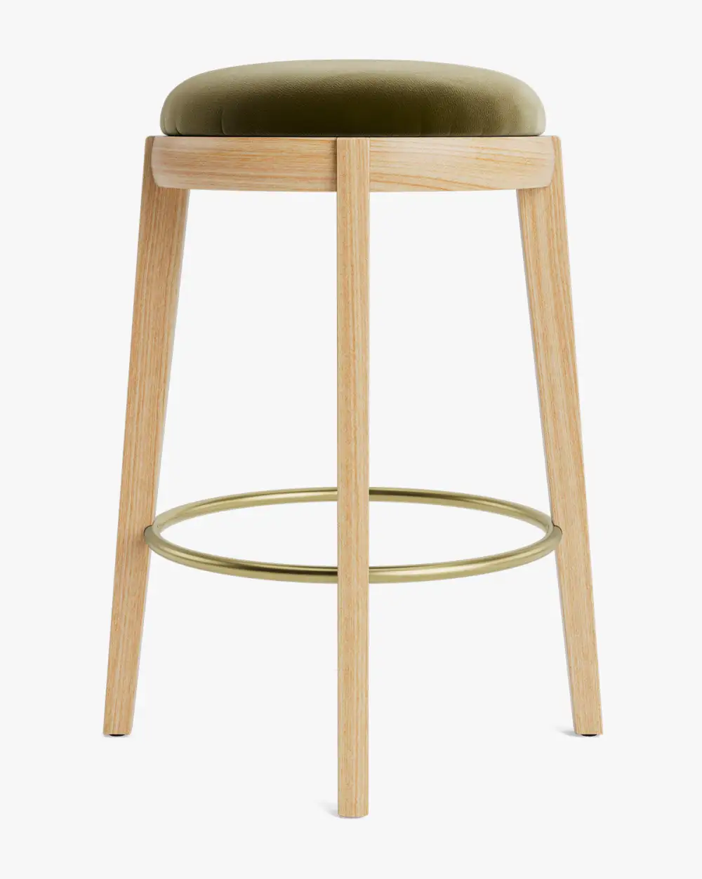 Modern Leather Counter Stool