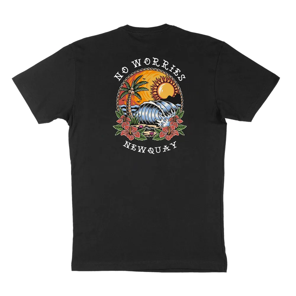 Relaxed Beach Scene Graphic T-Shirt