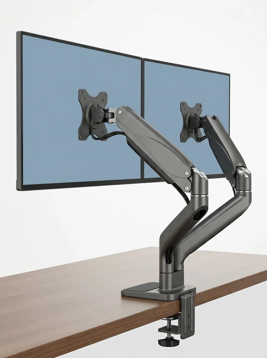 Dual Monitor Adjustable Gas Spring Mount