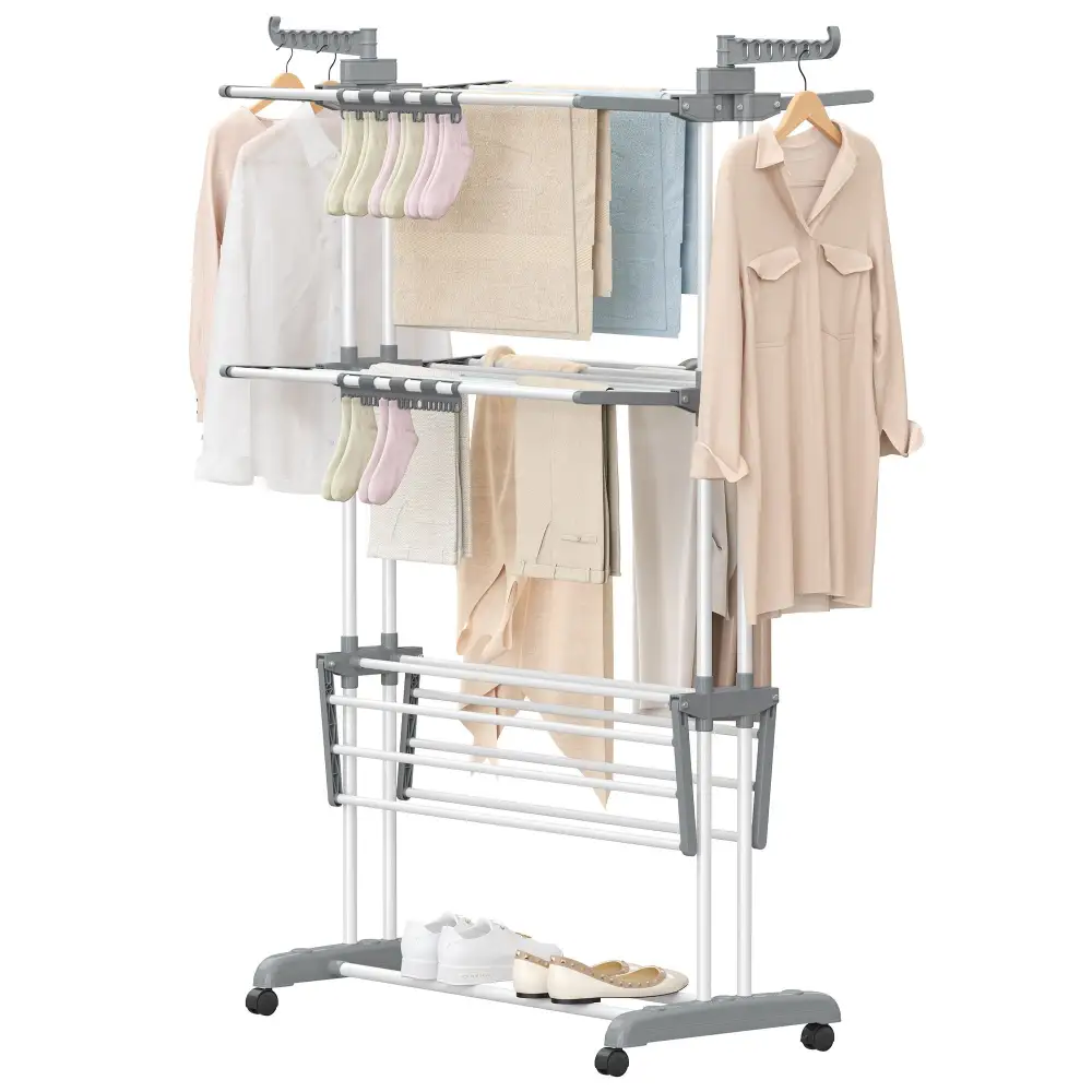 Mobile Tiered Foldable Clothes Airer