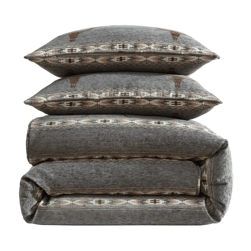 Animal Motif Geometric Duvet Cover Set