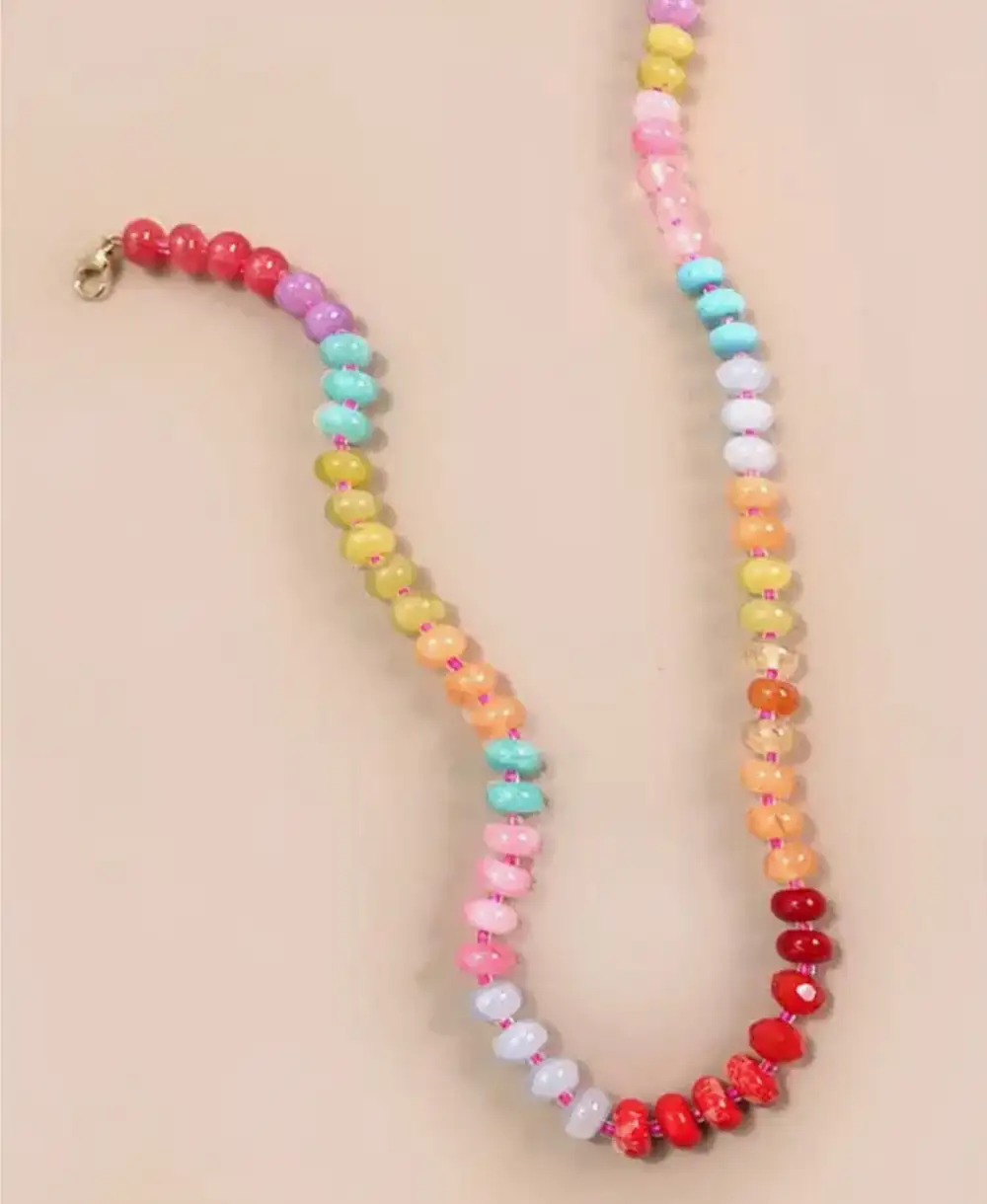 Mixed Stone Bead Necklace