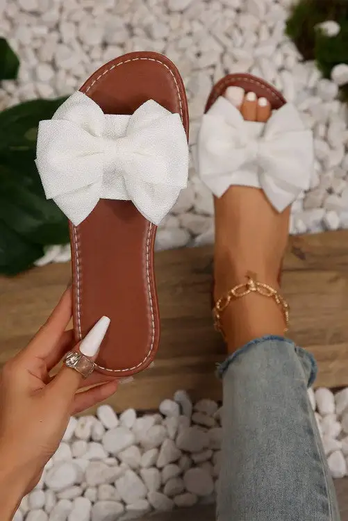 Bow Strap Flat Sandals