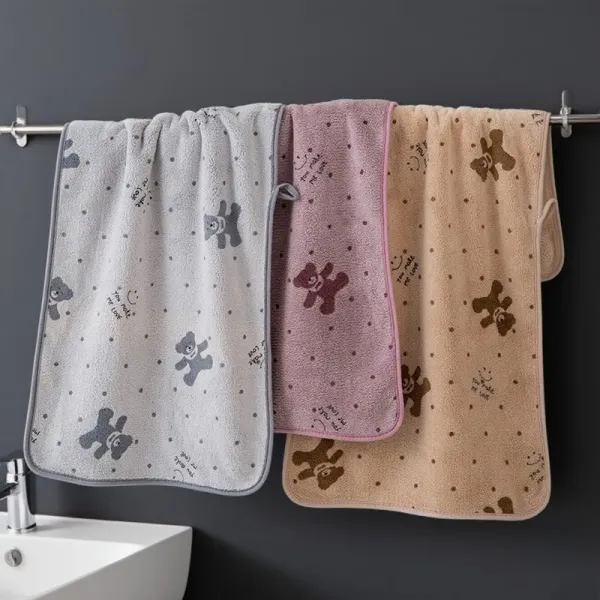 2 Pcs Absorbent Bear Towel