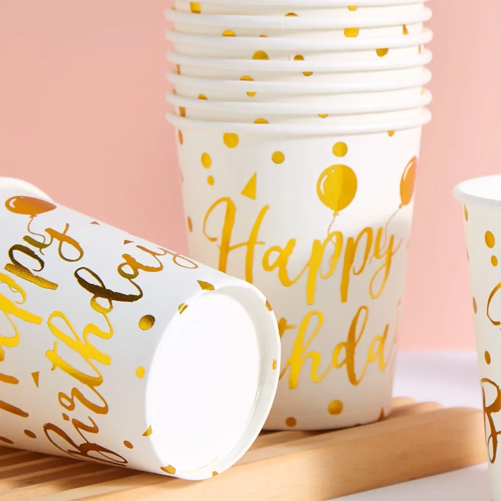 Gold Foil Birthday Cup