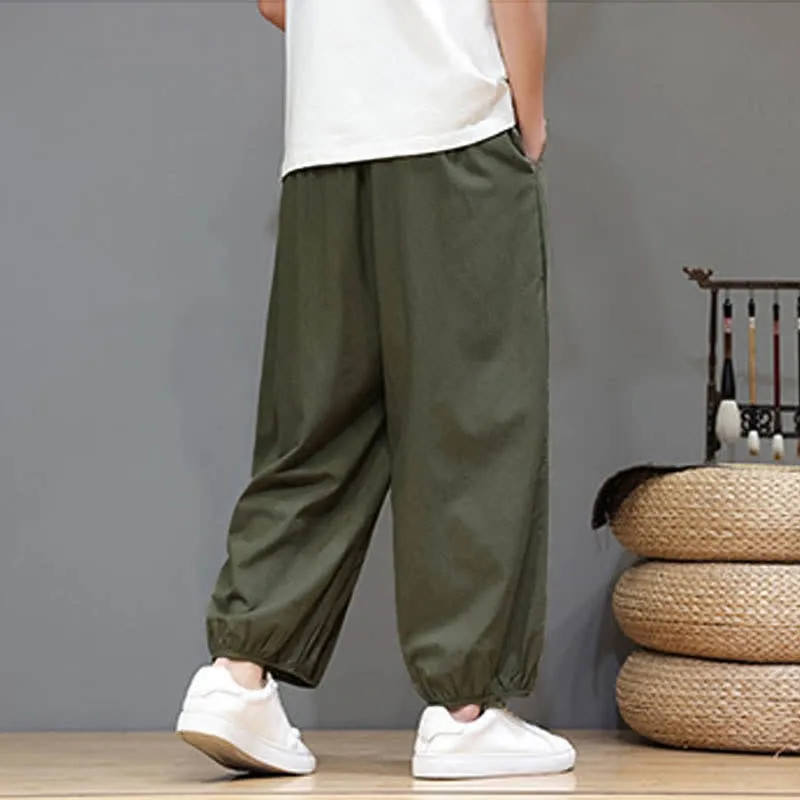 Elastic Waist Harem Pants