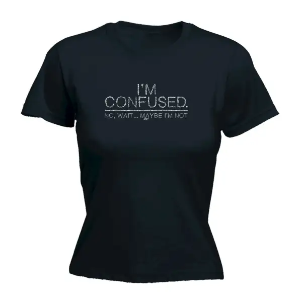 Confused Mood Graphic Fitted Tee