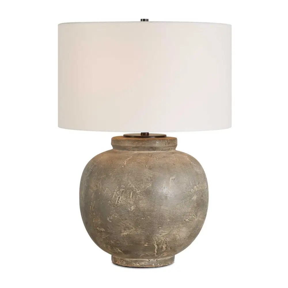 Aged Ceramic Table Lamp