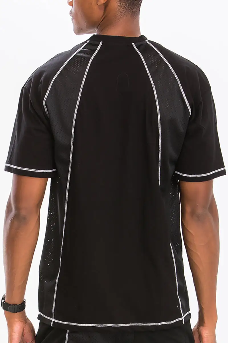 Mesh Contrast T-Shirt
