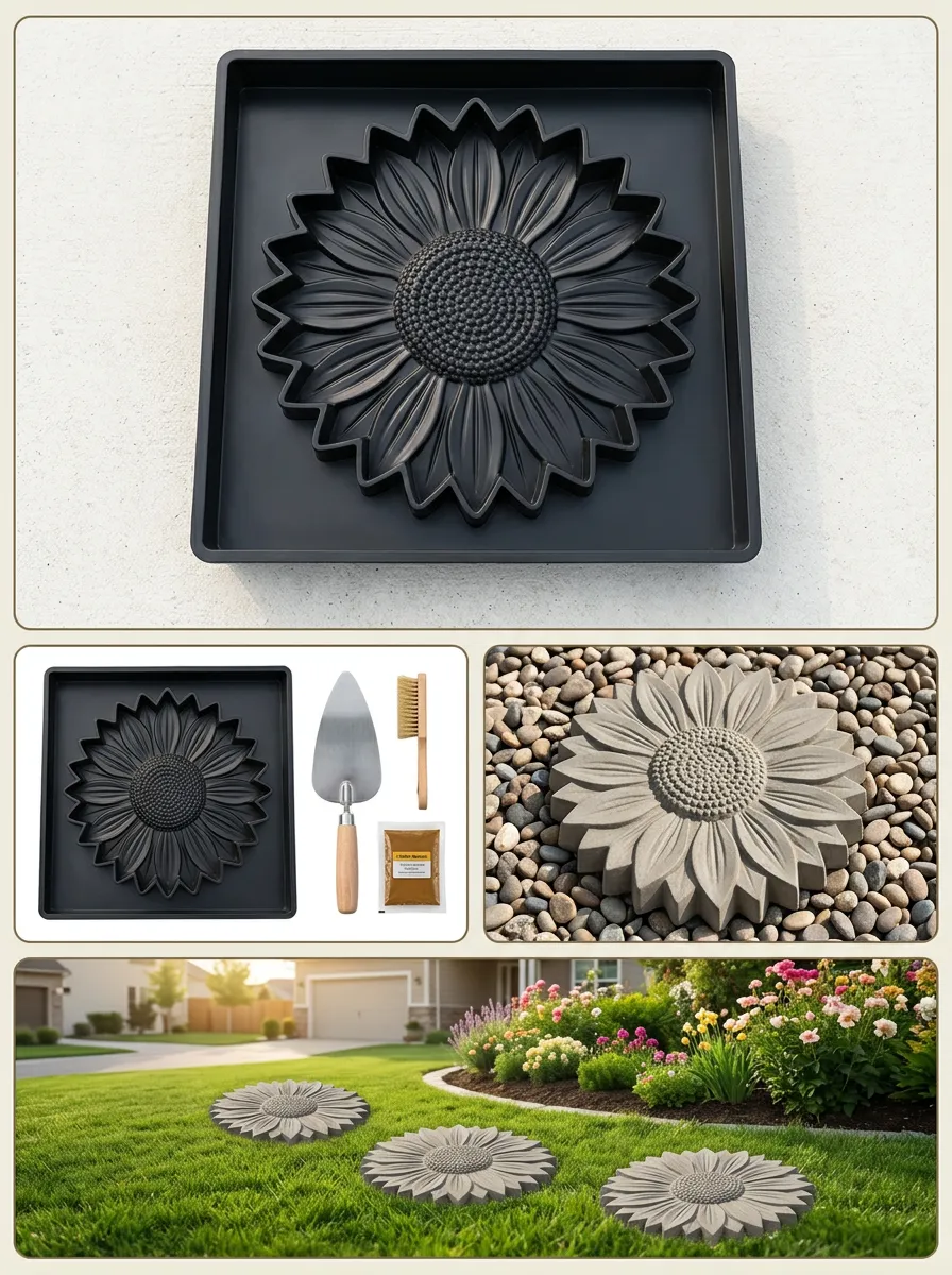 Sunflower Stepping Stone Maker Mold