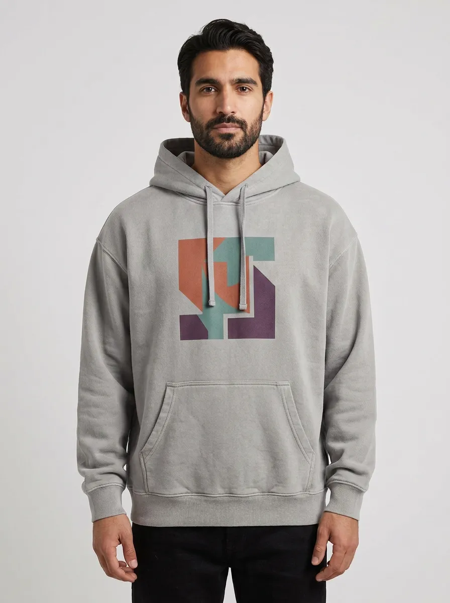 Clean-Lined Abstract Geometric Art Hoodie