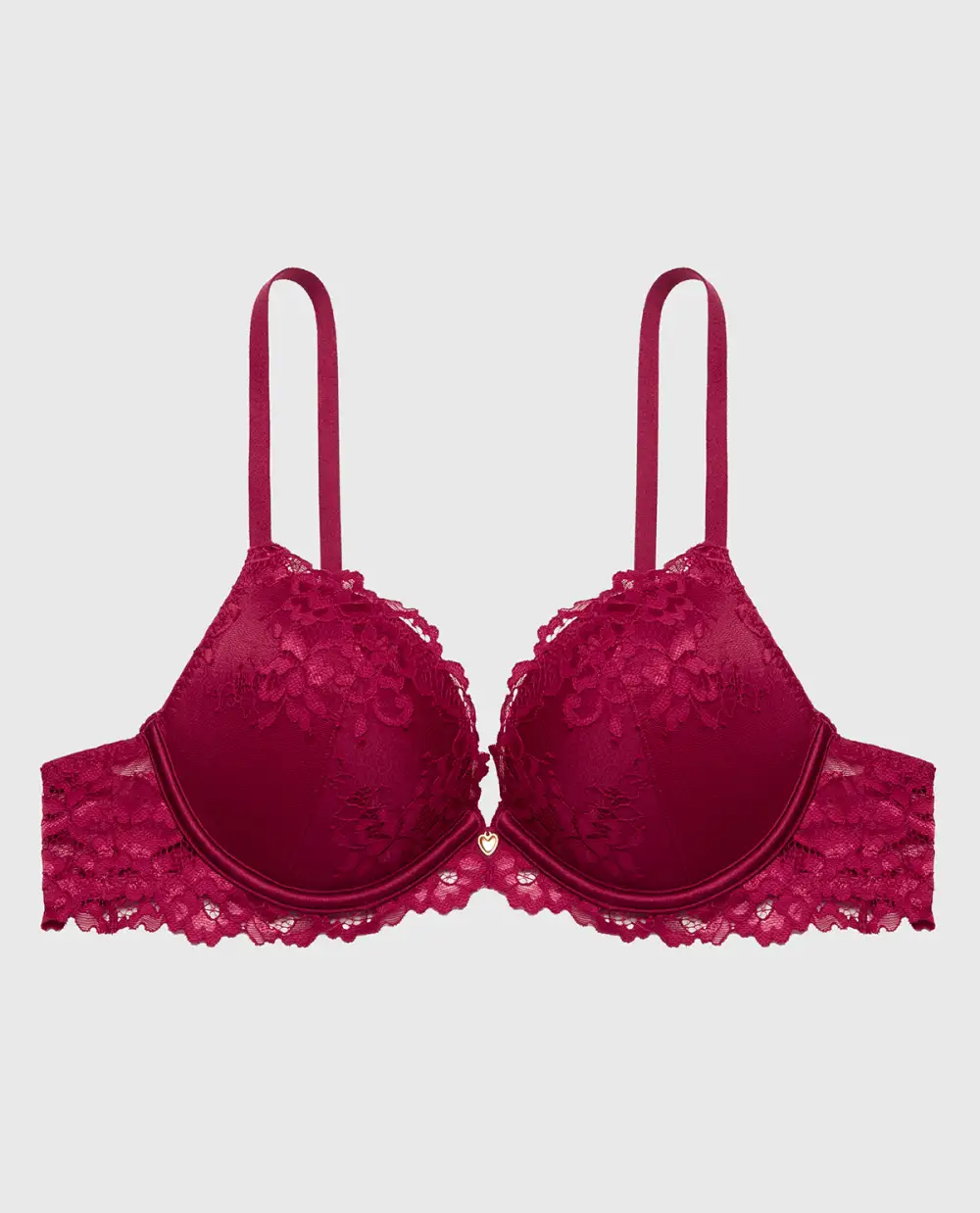 Up Cup Plunge Bra With Romantic Lace