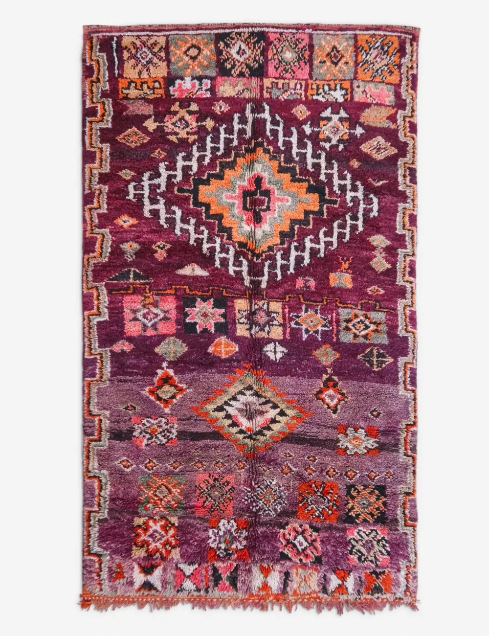 Handcrafted Vintage Inspired Moroccan Inspired Hand Knotted Wool Area Rug