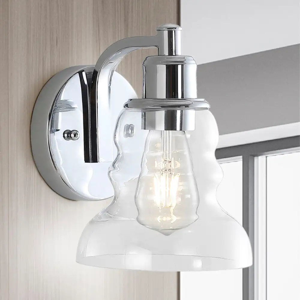 Single-Light Metal/glass Industrial Rustic LED Vanity