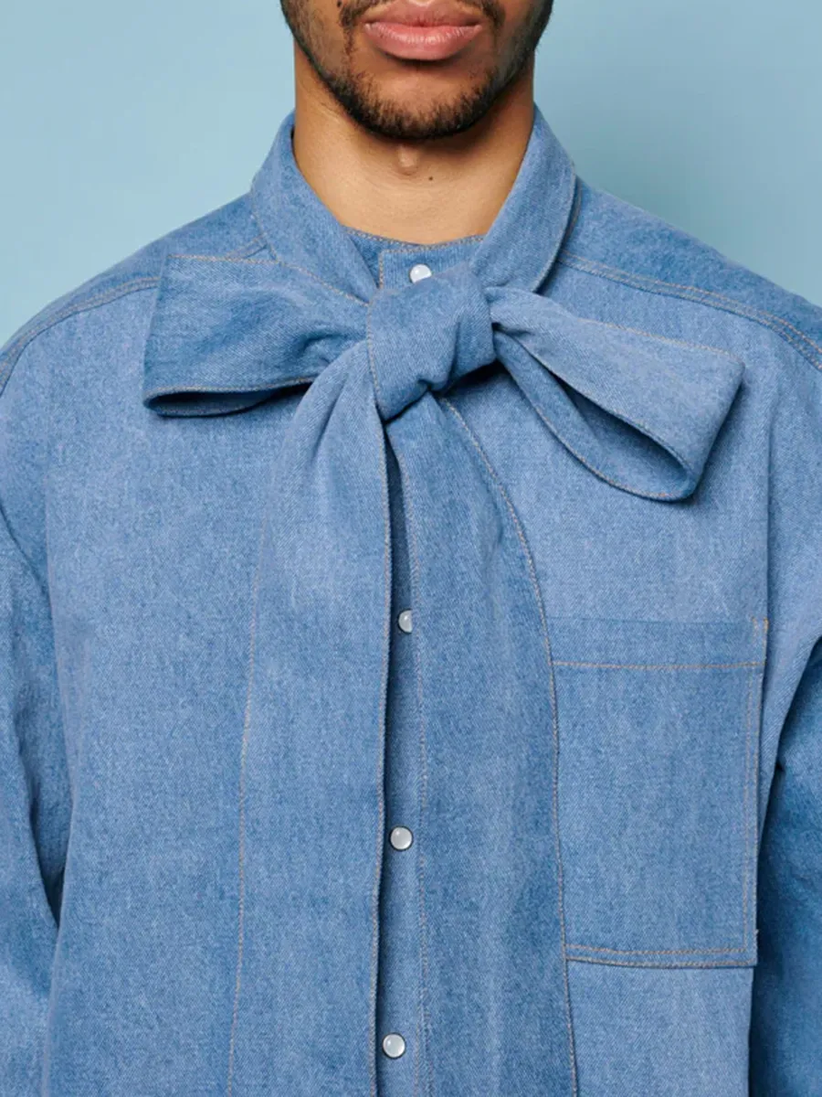 Denim Bow Shirt
