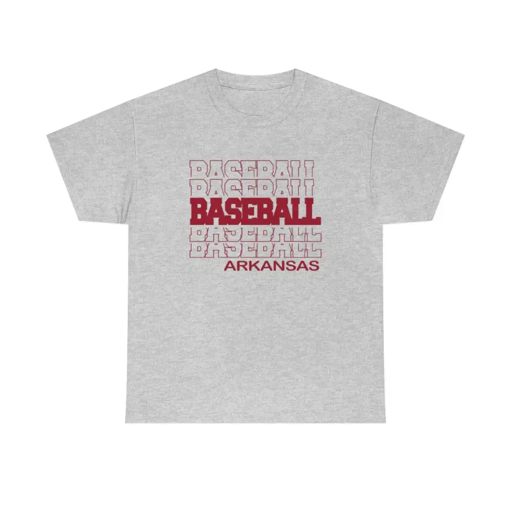 Baseball Arkansas in Modern Stacked Lettering
