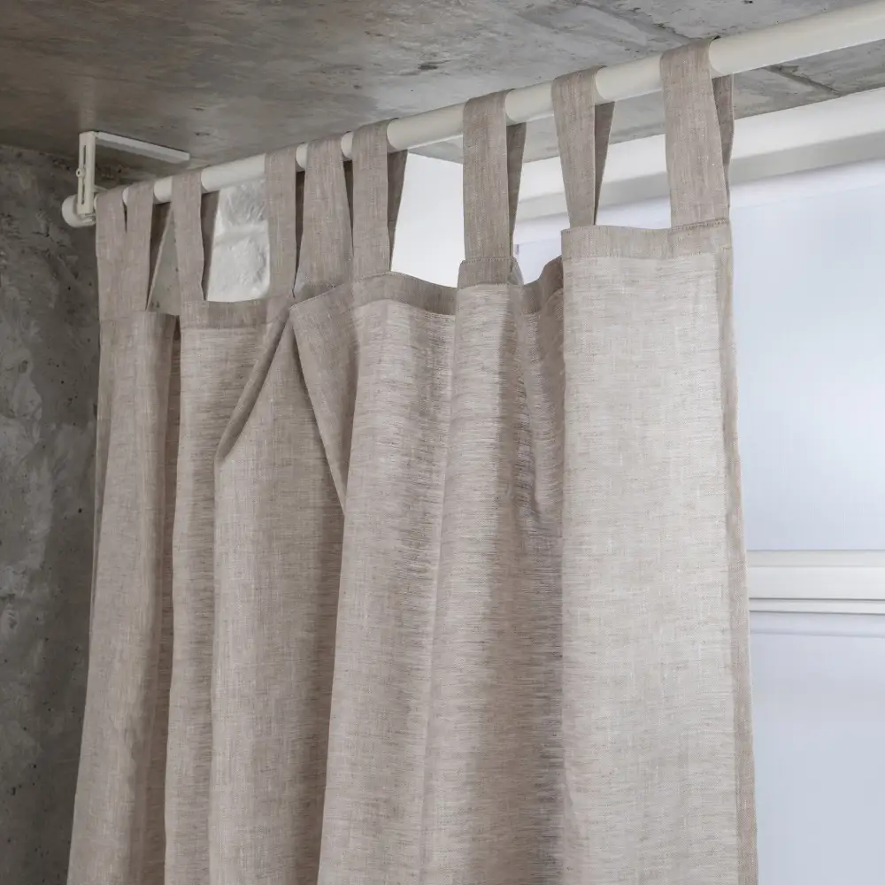 Cotton Lined Linen Curtain Panel