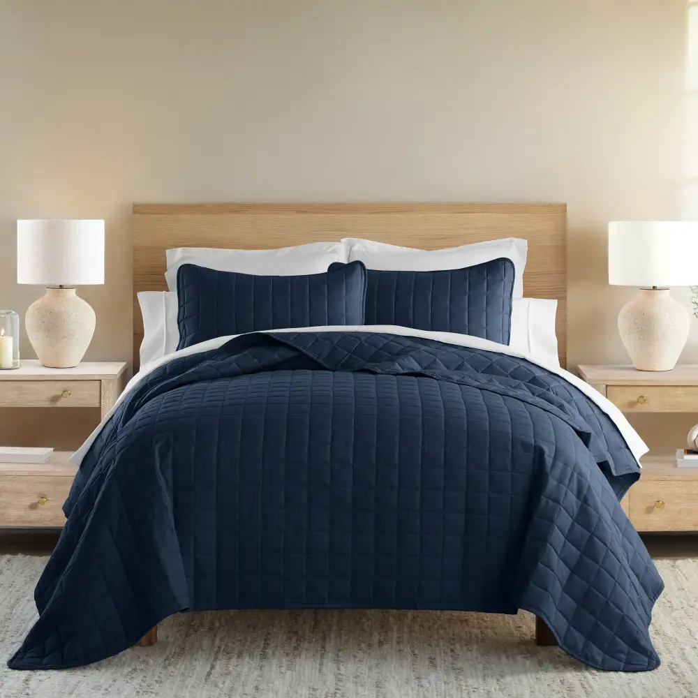 Square Quilted Coverlet Set