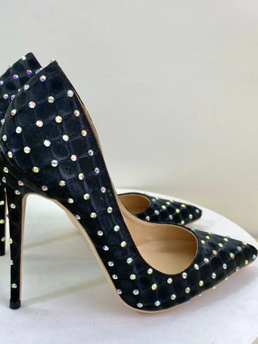 Cecelia Diamond-Studded High Heels