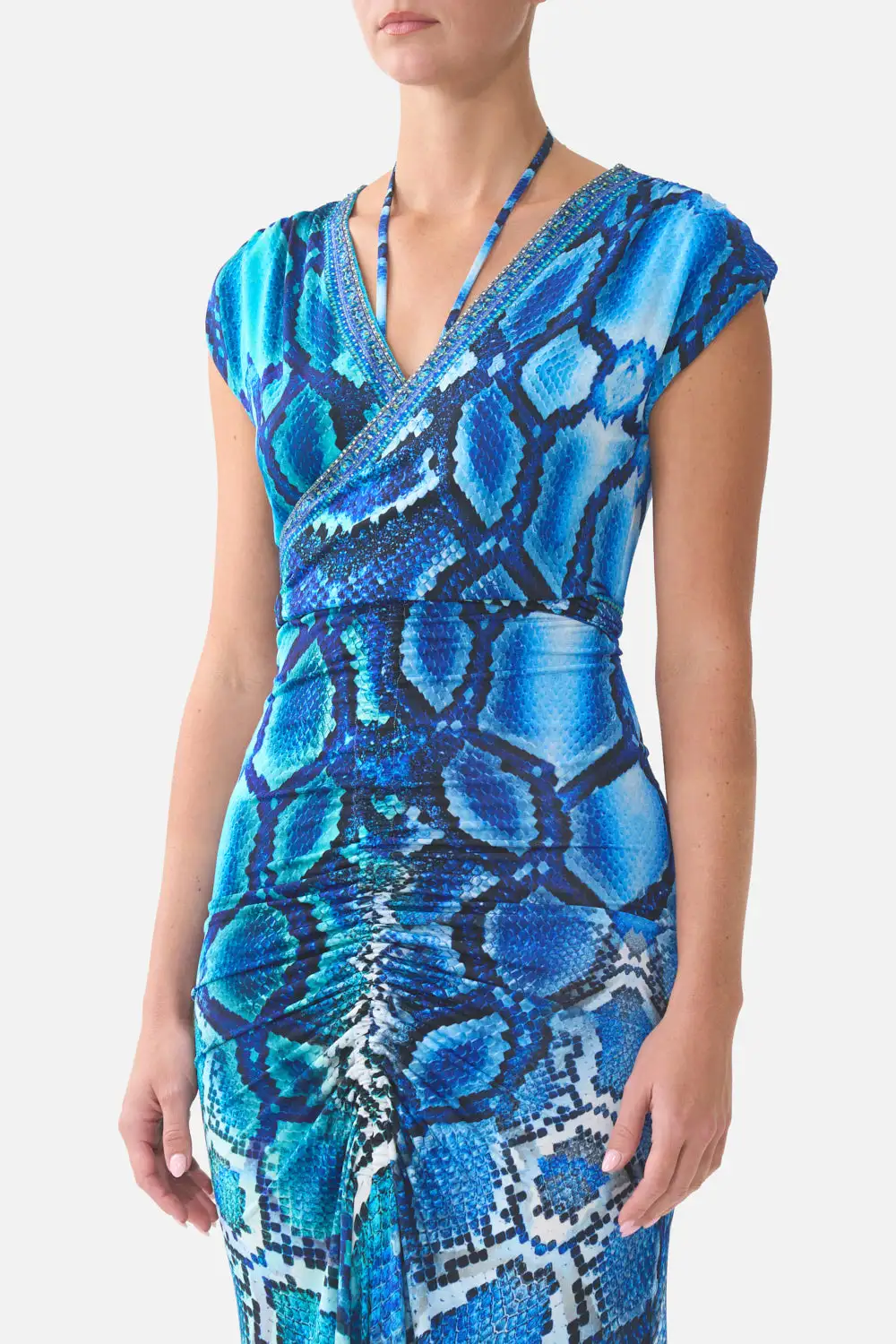 Wrap Bodice Jersey Dress