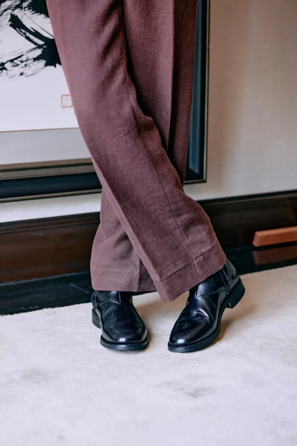 Classic Calf Leather Men's Casual Dress Shoes
