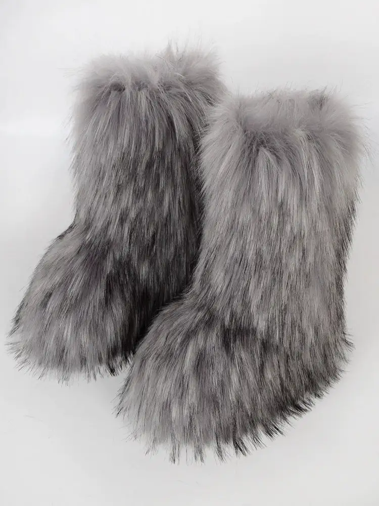 Furry Fleece K Ankle Boots
