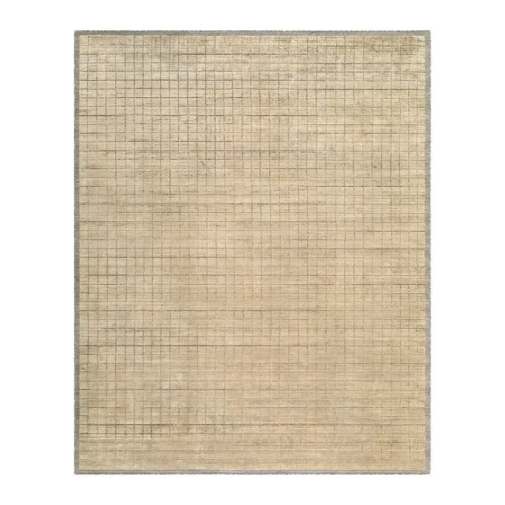 Hand-Loomed Square Pattern Carpet