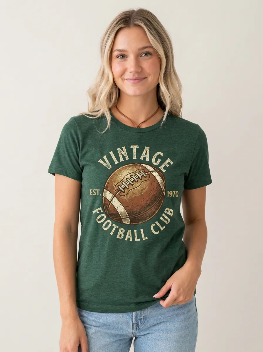 Women's Gridiron Ball Vintage Graphic T-Shirt