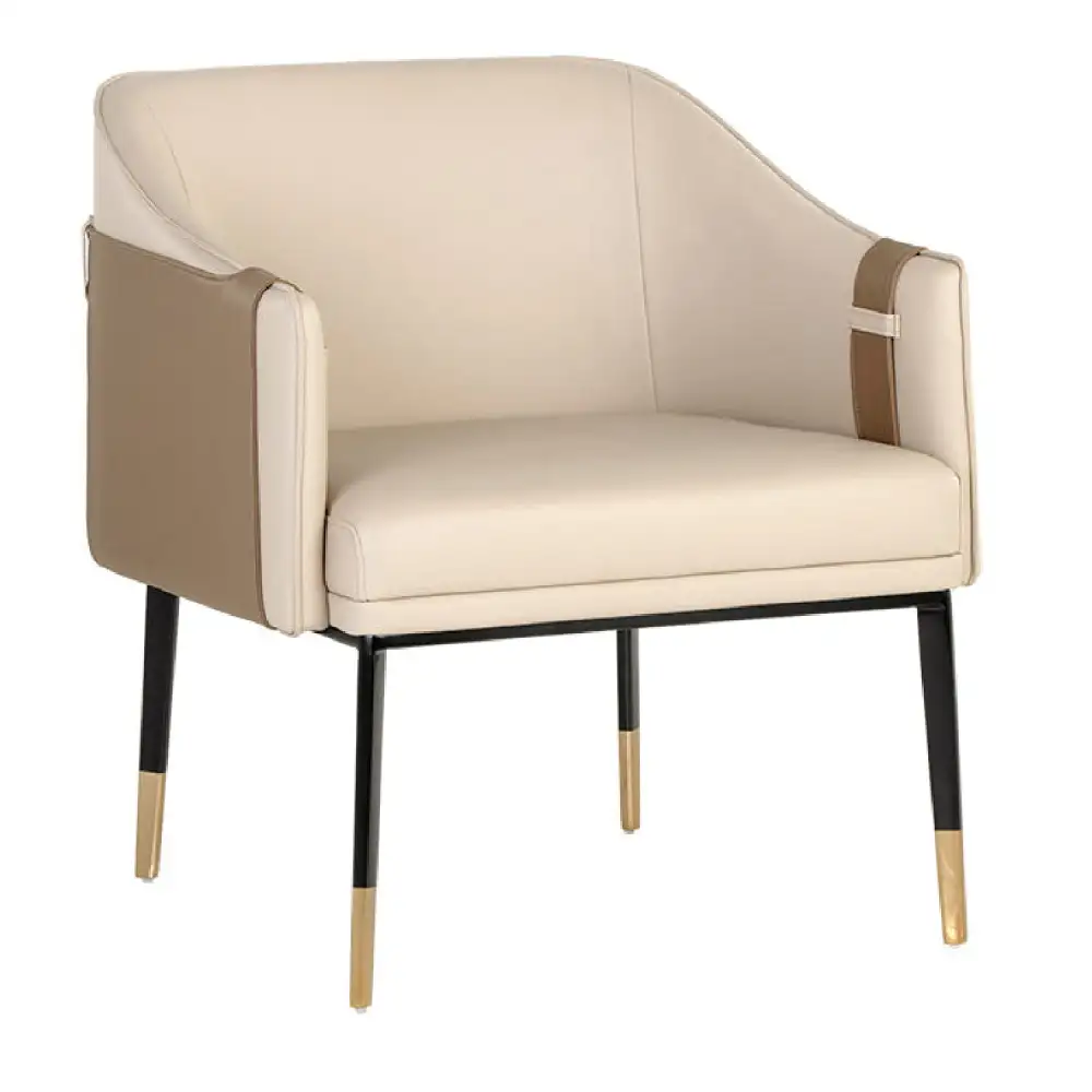 Two-Toned Leather Lounge Chair