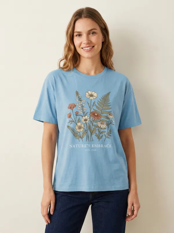 Signature Nature Lover Wildflower Fern T-Shirt