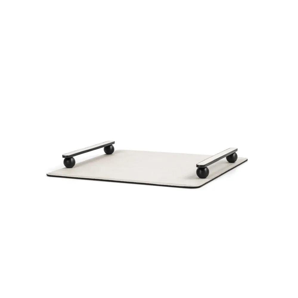 Leather Tray With Handles