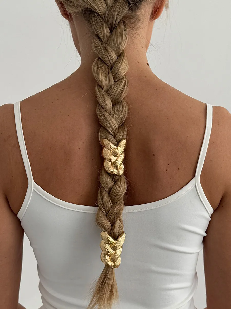 Elise Metal Braid-Shaped Hair Tie