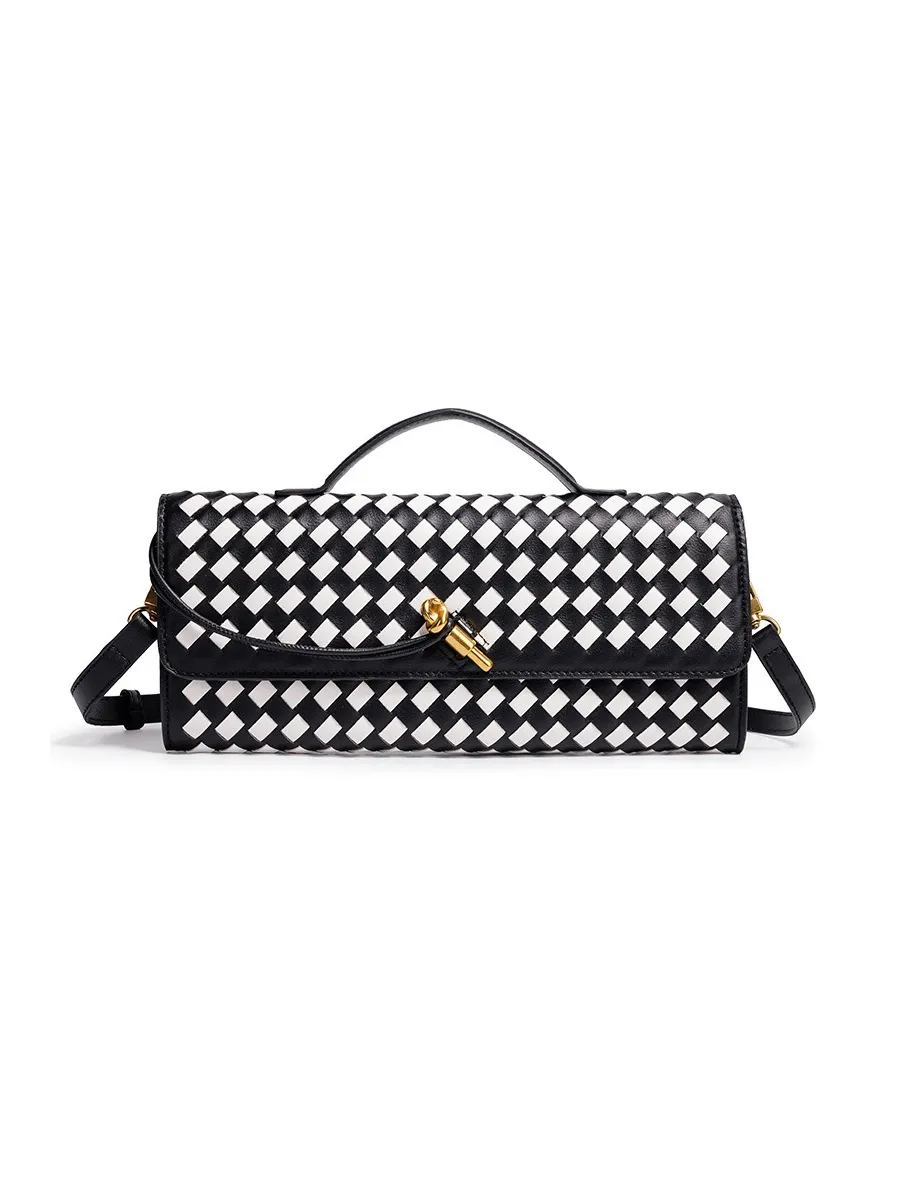 Emilia Woven Soft Leather Evening Bag
