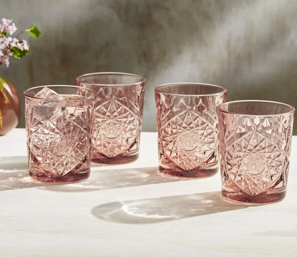 Classic Pattern Old Fashioned Glass Set