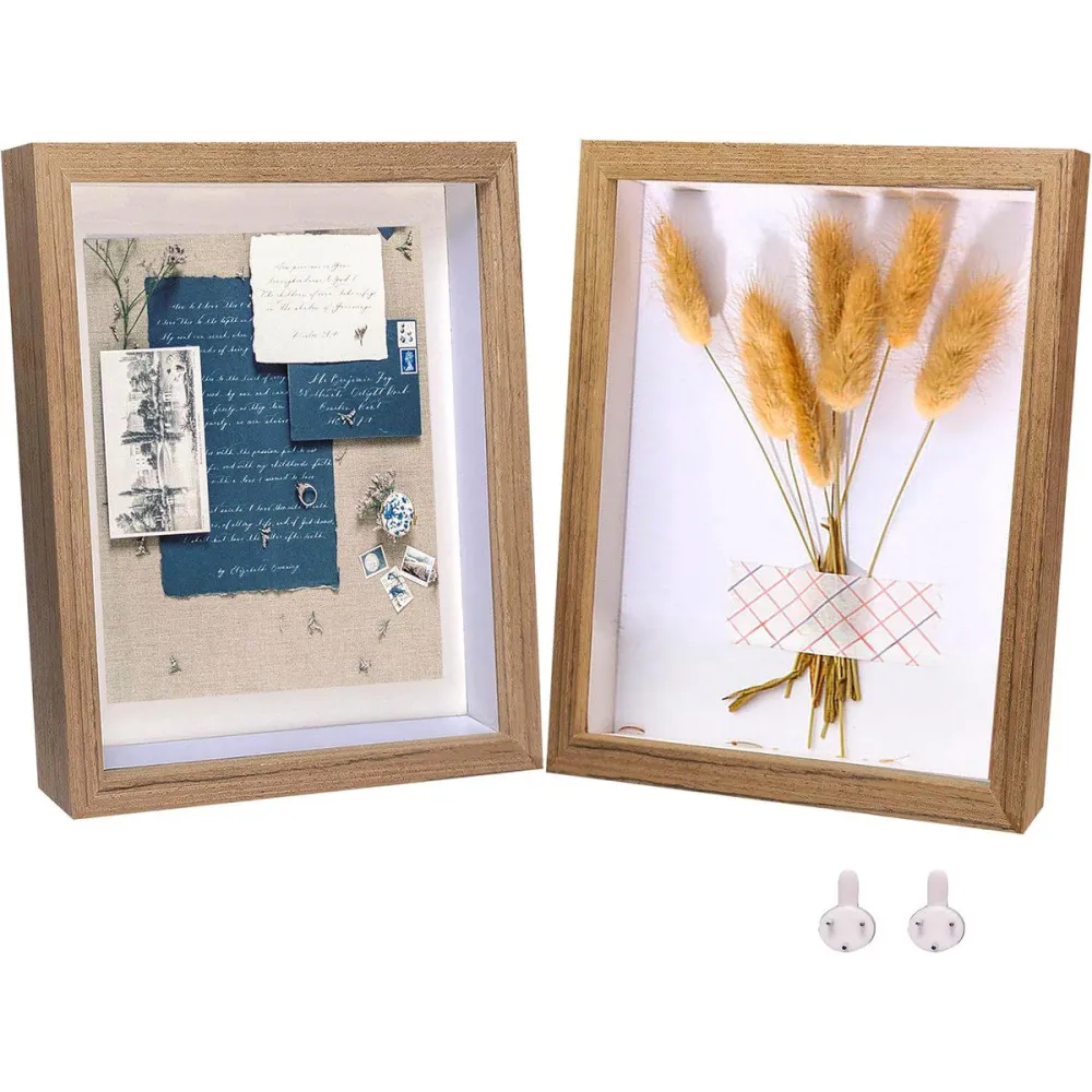 2 Pcs Wood Shadow Box Frame