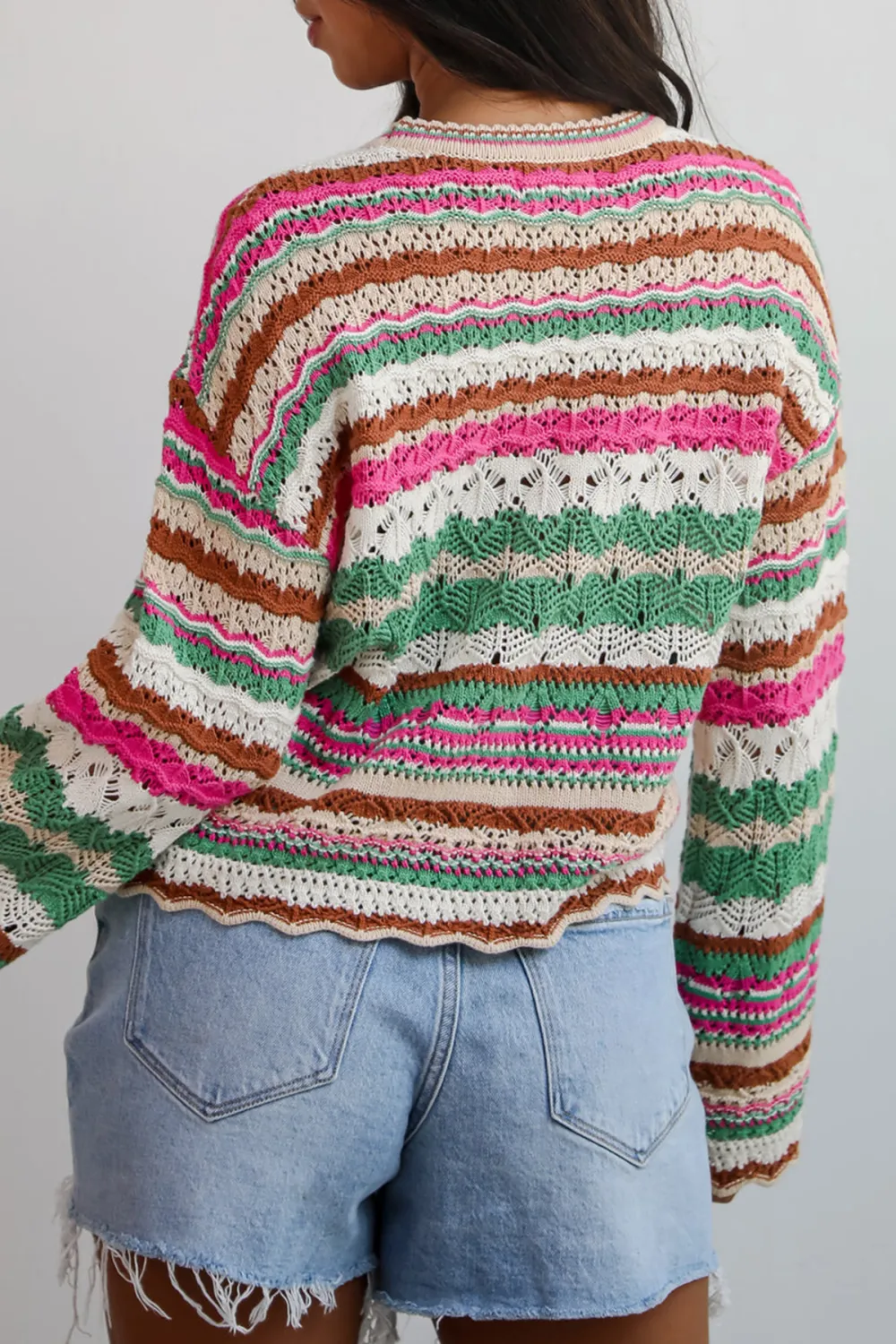 Multi Crochet Knit Top